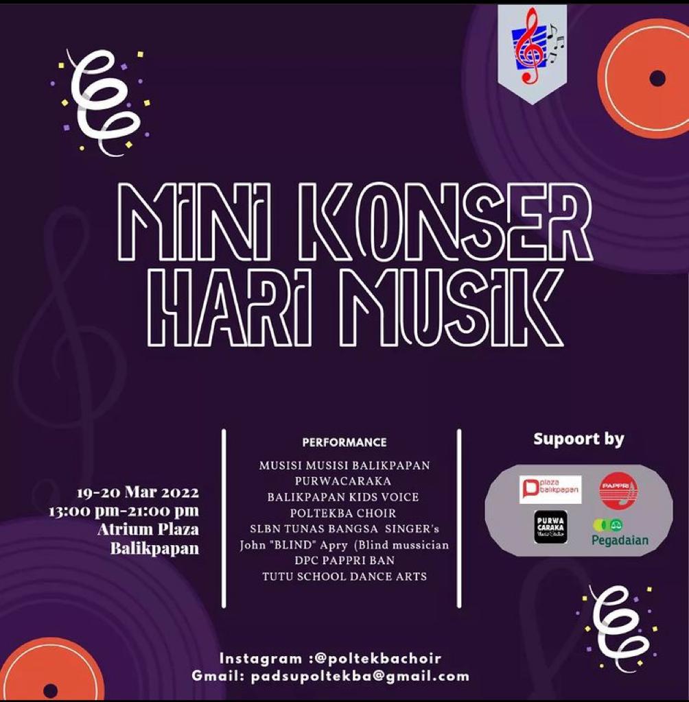 Nikmati Akhir Pekan Sambil Dengarin Musik, Purwacaraka Music-Poltekba Choir Gelar Mini Konser di Atrium Plaza Balikpapan